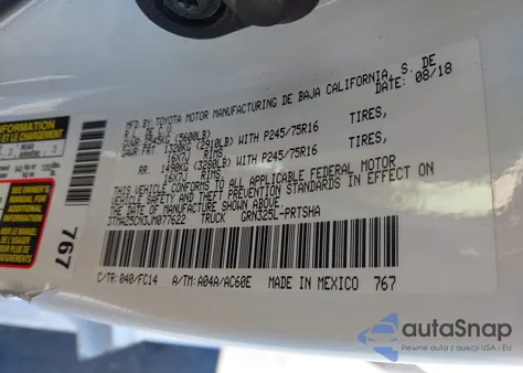 2018 Toyota Tacoma Sr5 V6 from USA, damaged, VIN 3TMAZ5CN3JM077622